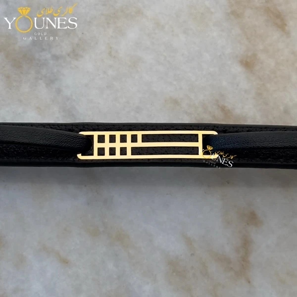 دستبند طلا چرم مردانه L171